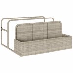 Vidaxl rangement pour matelas gonflables de piscine gris clair 110 x 100 x 57 cm en rotin synth�tique ...