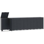 Vidaxl rangement � roulettes pour poubelles pour 6 bacs anthracite