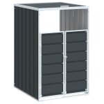 Vidaxl rangement � roulettes pour poubelles pour bac unique acier