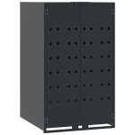 Vidaxl rangement  roulettes pour poubelles pour bac unique anthracite
