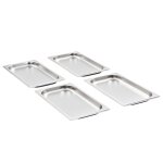 Vidaxl r�cipients gastronorm 12 pcs gn 1 / 3 20 mm acier inoxydable