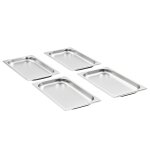 Vidaxl r�cipients gastronorm 12 pcs gn 1 / 3 20 mm acier inoxydable