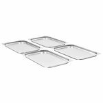 Vidaxl r�cipients gastronorm 4 pcs gn 1 / 1 20 mm acier inoxydable