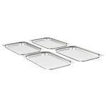 Vidaxl r�cipients gastronorm 4 pcs gn 1 / 1 20 mm acier inoxydable