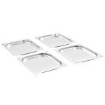 Vidaxl r�cipients gastronorm 8 pcs gn 1 / 2 20 mm acier inoxydable