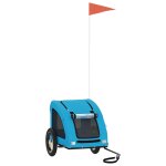 Vidaxl remorque de v�lo pour animaux de compagnie bleu