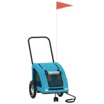 Vidaxl remorque de v�lo pour animaux de compagnie bleu