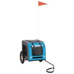 Vidaxl remorque de v�lo pour animaux de compagnie bleu et gris