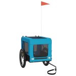 Vidaxl remorque de vélo pour animaux de compagnie bleu et noir Vidaxl remorque de vélo pour animaux de compagnie bleu et noir