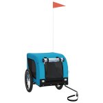 Vidaxl remorque de v�lo pour animaux de compagnie bleu et noir