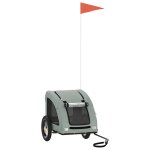 Vidaxl remorque de vlo pour animaux de compagnie gris