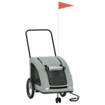 Vidaxl remorque de v�lo pour animaux de compagnie gris
