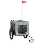 Vidaxl remorque de vlo pour animaux de compagnie gris et noir