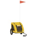 Vidaxl remorque de v�lo pour animaux de compagnie jaune