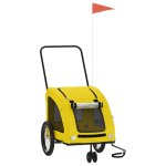 Vidaxl remorque de v�lo pour animaux de compagnie jaune