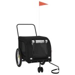 Vidaxl remorque de v�lo pour animaux de compagnie noir