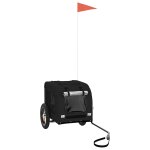 Vidaxl remorque de v�lo pour animaux de compagnie noir