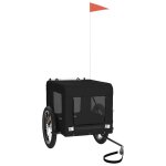 Vidaxl remorque de v�lo pour animaux de compagnie noir