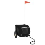 Vidaxl remorque de v�lo pour animaux de compagnie noir