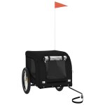 Vidaxl remorque de v�lo pour animaux de compagnie noir