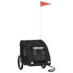 Vidaxl remorque de v�lo pour animaux de compagnie noir