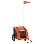 Vidaxl remorque de v�lo pour animaux de compagnie orange