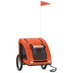 Vidaxl remorque de v�lo pour animaux de compagnie orange