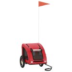 Vidaxl remorque de v�lo pour animaux de compagnie rouge