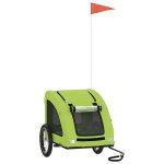 Vidaxl remorque de v�lo pour animaux de compagnie vert