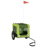 Vidaxl remorque de vélo pour animaux de compagnie vert et noir Vidaxl remorque de vélo pour animaux de compagnie vert et noir