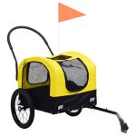 Vidaxl remorque de vélo pour chiens et poussette 2 - en - 1 jaune et noir Vidaxl remorque de vélo pour chiens et poussette 2 - en - 1 jaune et noir