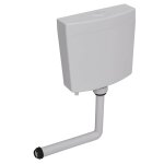 Vidaxl rservoir de toilette avec entre d'eau infrieure 3 / 6 l gris
