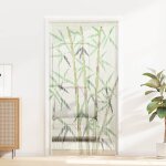Vidaxl rideau anti - insectes imprim bambou 100x200 cm