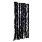 Vidaxl rideau anti - mouches anthracite 100x200 cm chenille