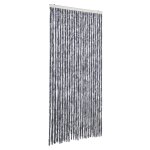 Vidaxl rideau anti - mouches argent 100x230 cm chenille
