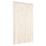 Vidaxl rideau anti - mouches beige et blanc 100x220 cm chenille
