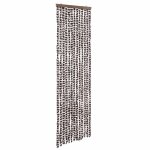 Vidaxl rideau anti - mouches beige et marron 56x200 cm chenille