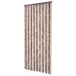 Vidaxl rideau anti - mouches beige et marron clair 100x200 cm chenille