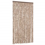 Vidaxl rideau anti - mouches beige et marron foncé 100x220 cm chenille Vidaxl rideau anti - mouches beige et marron foncé 100x220 cm chenille