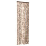 Vidaxl rideau anti - mouches beige et marron fonc� 56x185 cm chenille