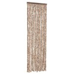 Vidaxl rideau anti - mouches beige et marron fonc� 56x200 cm chenille