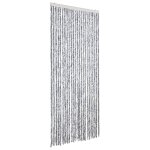 Vidaxl rideau anti - mouches blanc et gris 100x200 cm chenille Vidaxl rideau anti - mouches blanc et gris 100x200 cm chenille