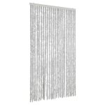 Vidaxl rideau anti - mouches gris 100x200 cm chenille