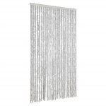 Vidaxl rideau anti - mouches gris 100x230 cm chenille