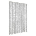 Vidaxl rideau anti - mouches gris 118x220 cm chenille
