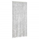 Vidaxl rideau anti - mouches gris 90x200 cm chenille