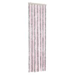 Vidaxl rideau anti - mouches gris argent� et rose 56x185 cm chenille