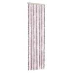 Vidaxl rideau anti - mouches gris argent� et rose 56x200 cm chenille