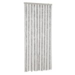 Vidaxl rideau anti - mouches gris clair et blanc 56x200 cm chenille