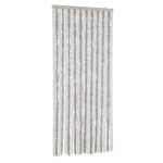 Vidaxl rideau anti - mouches gris clair et blanc 90x220 cm chenille